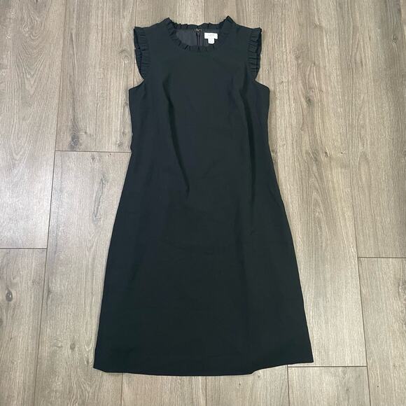 J Crew Ruffle Neck Suit Fashion Workwear Sleeveless Lined Dress US Women's 2 New - Picture 2 of 5